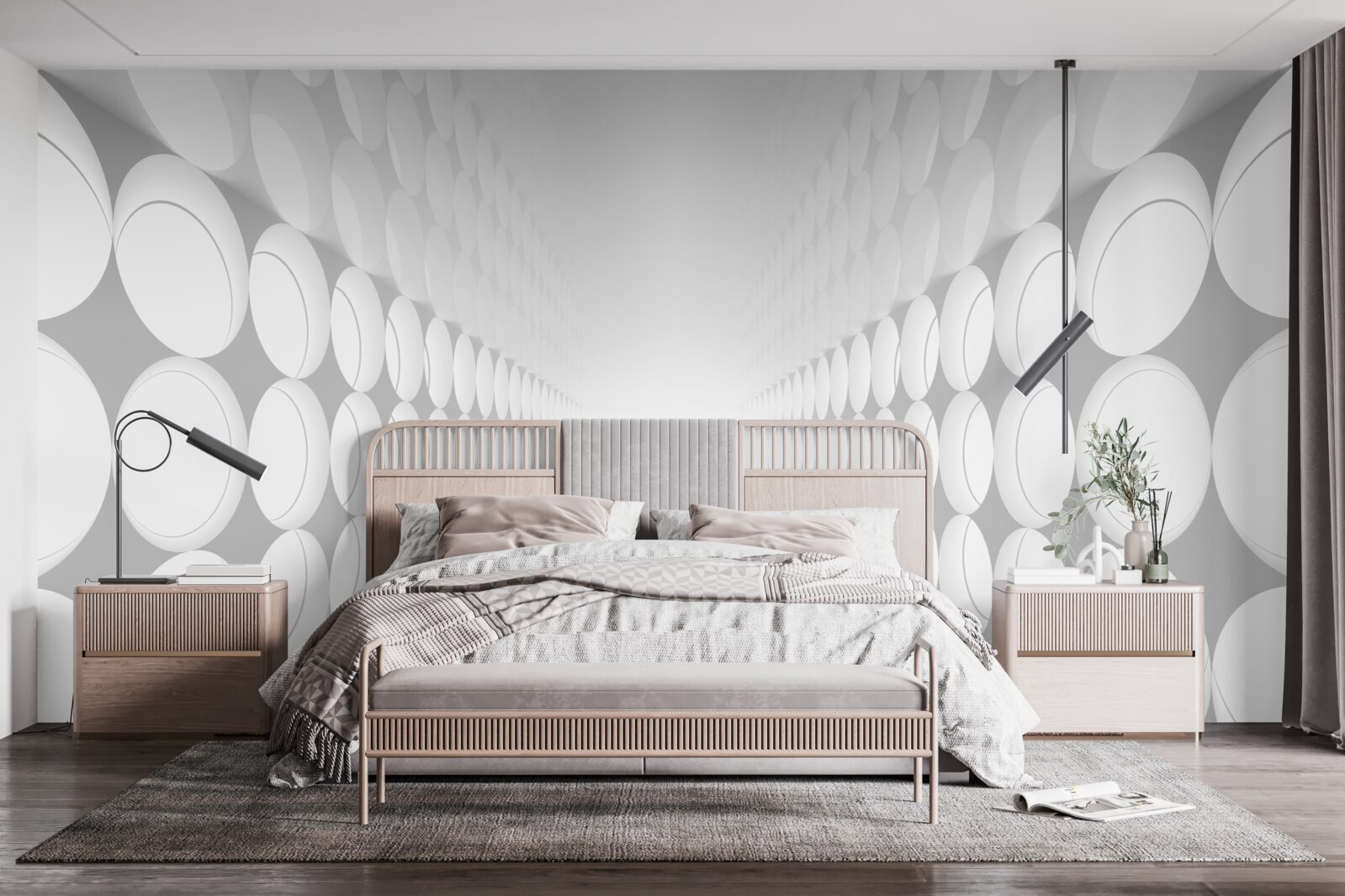 Papier peint couloir abstrait très éclairé