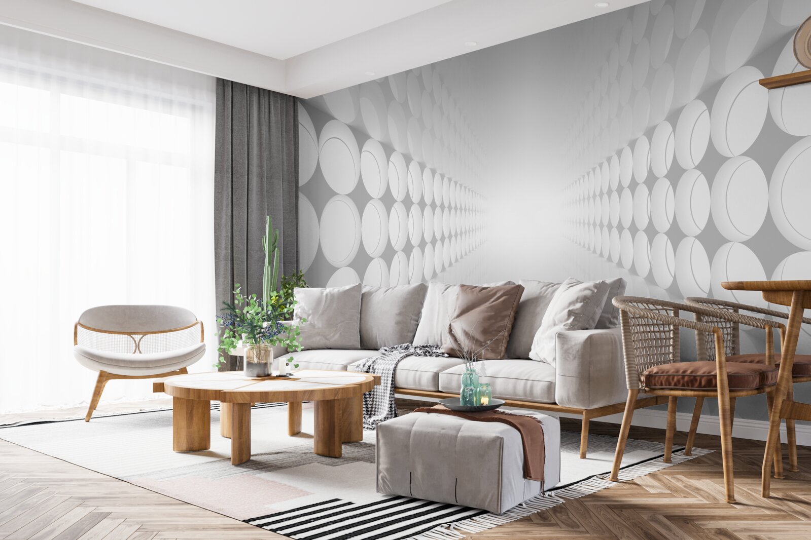 Papier peint couloir abstrait très éclairé