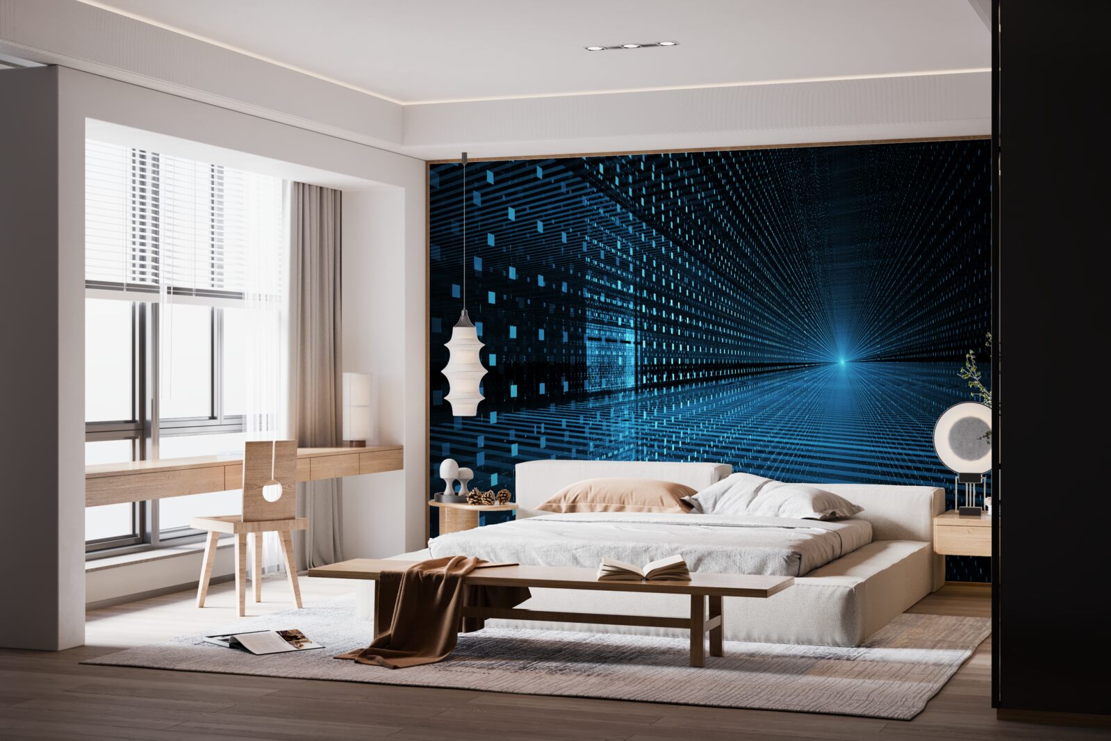 Papier peint signal lumineux abstrait