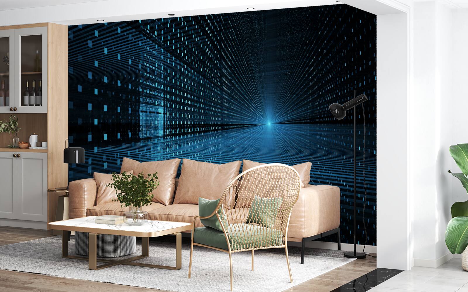 Papier peint signal lumineux abstrait