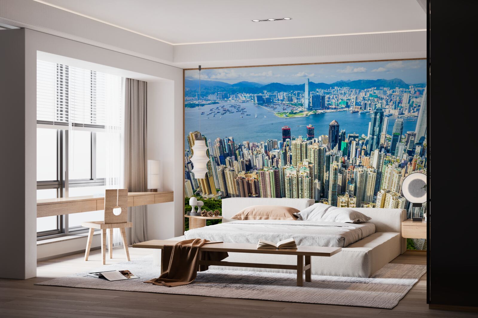 Papier peint Les gratte-ciel de Shanghai un jour d'été