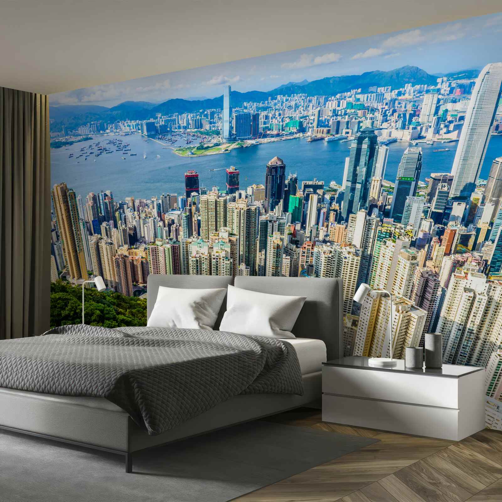 Papier peint Les gratte-ciel de Shanghai un jour d'été