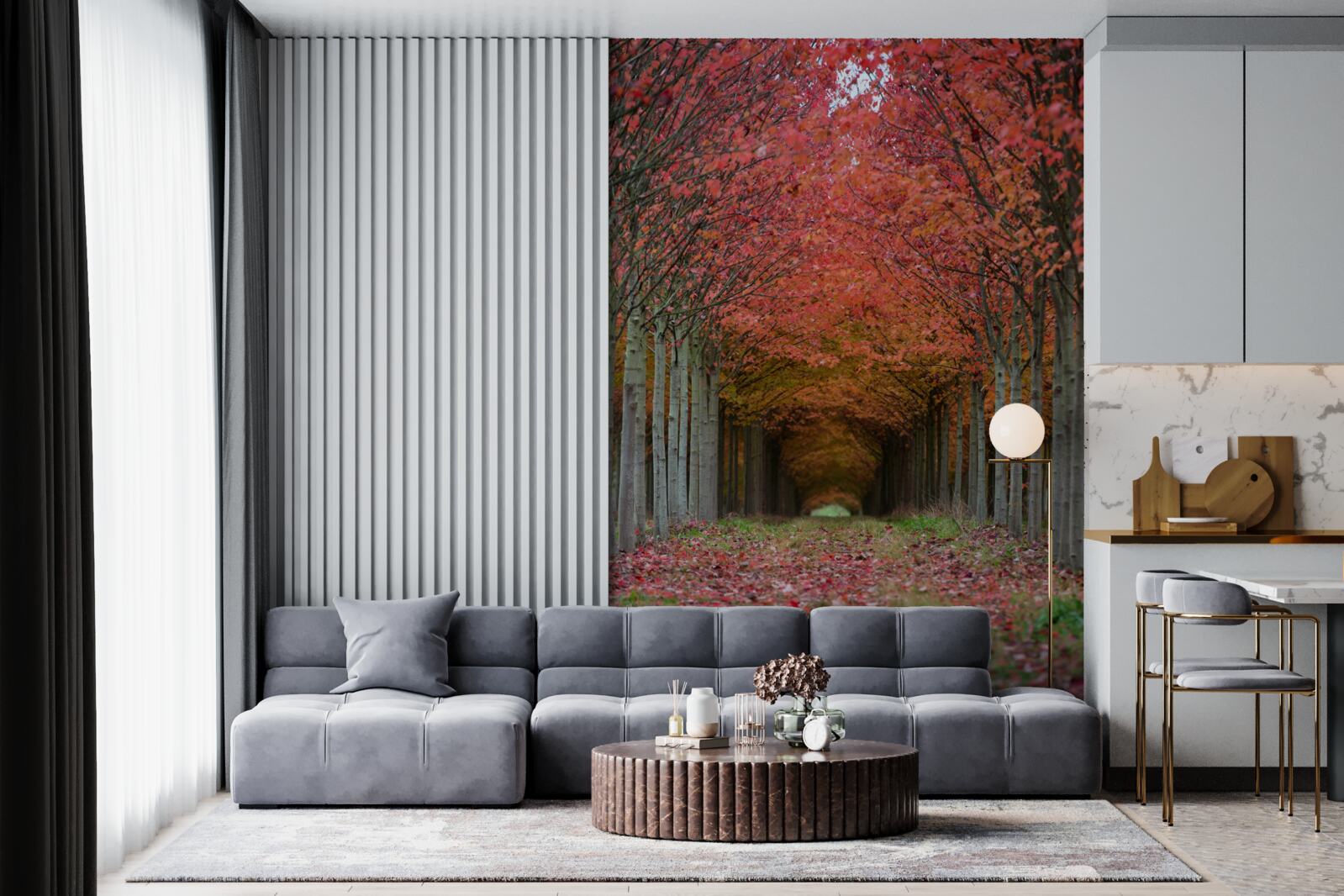 Papier peint arche de cerisier