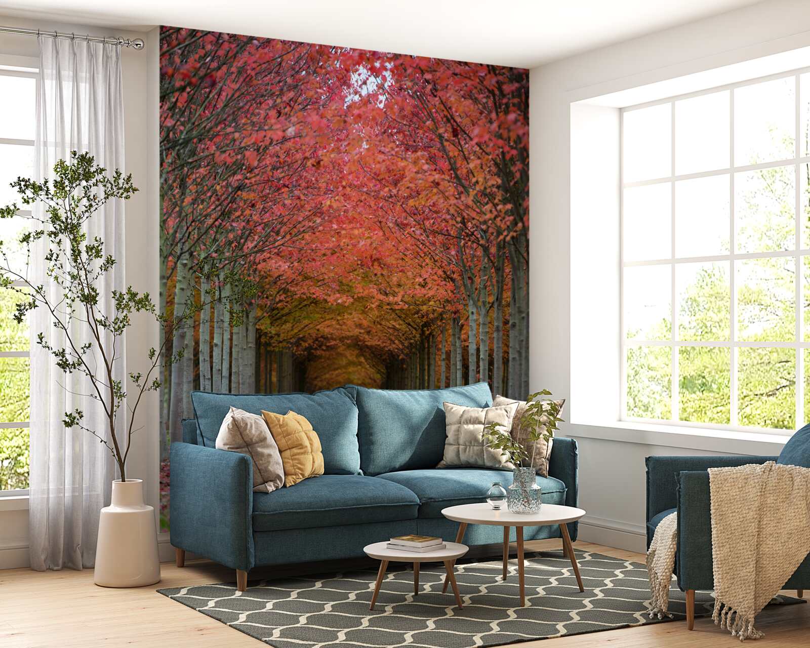 Papier peint arche de cerisier