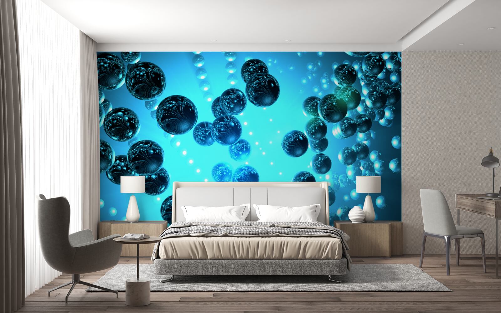 Papier peint l'eau dans un verre est composée de molécules