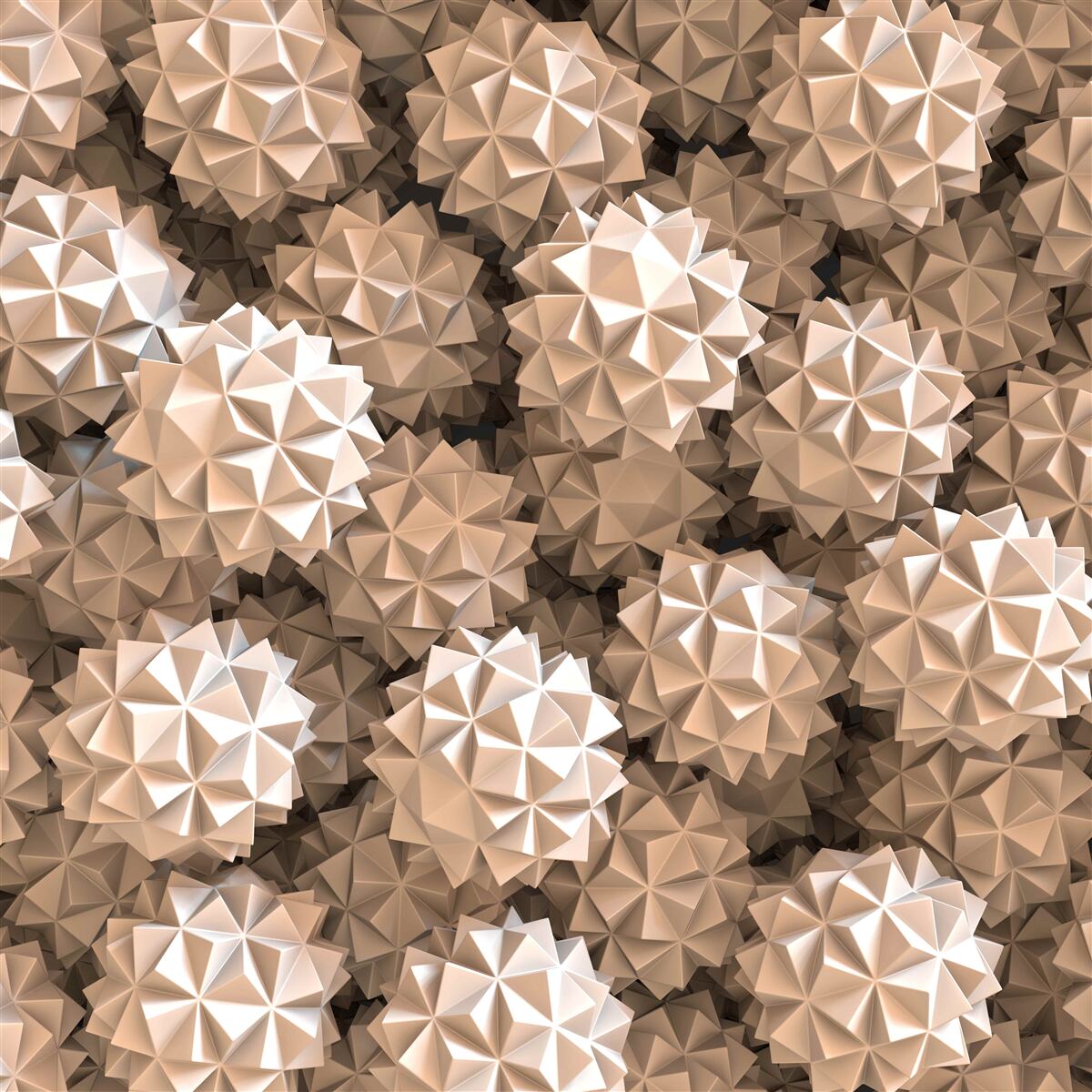 Papier peint composition abstraite de sphères pointues