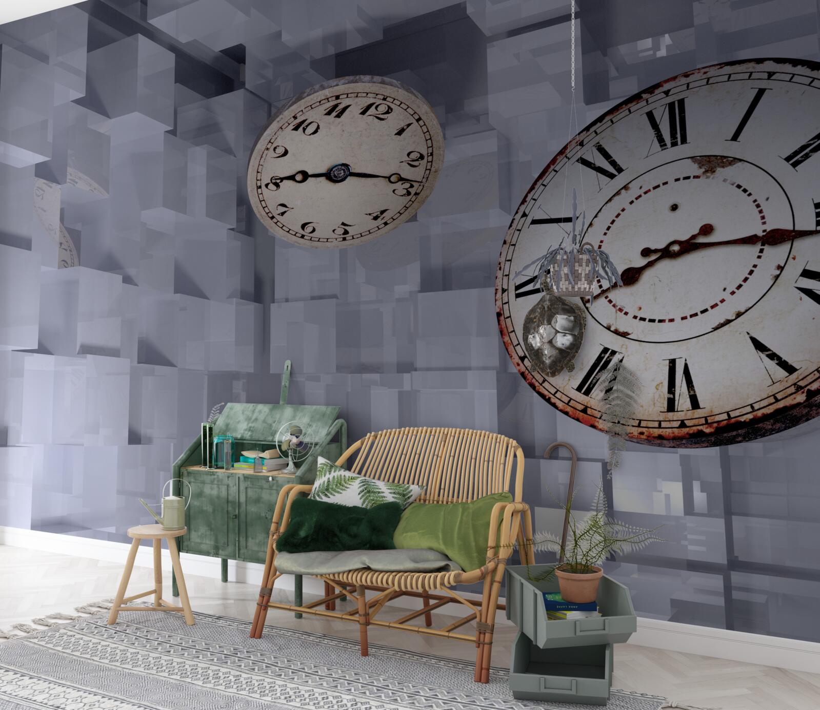 Papier peint abstraction temporaire