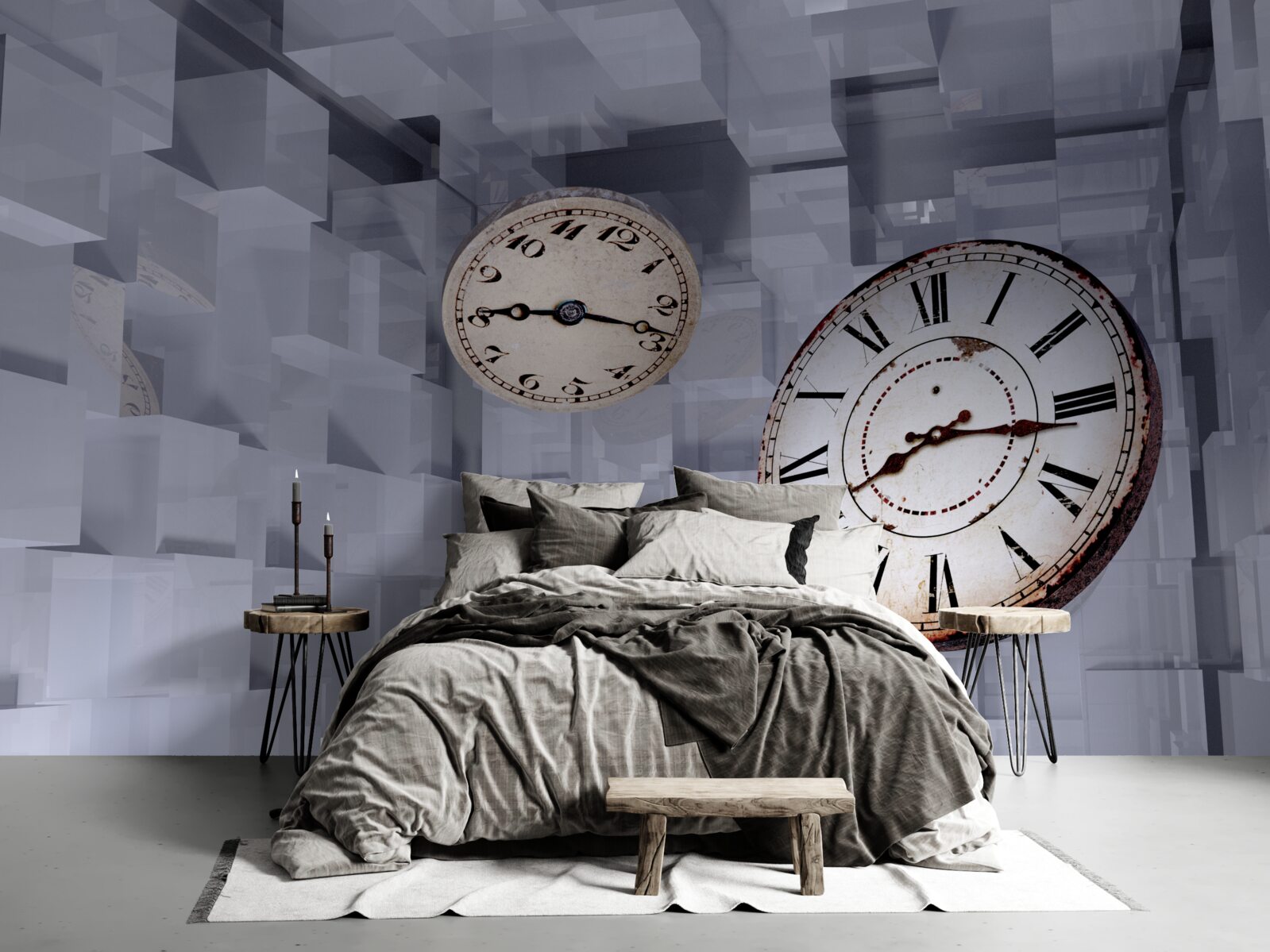 Papier peint abstraction temporaire