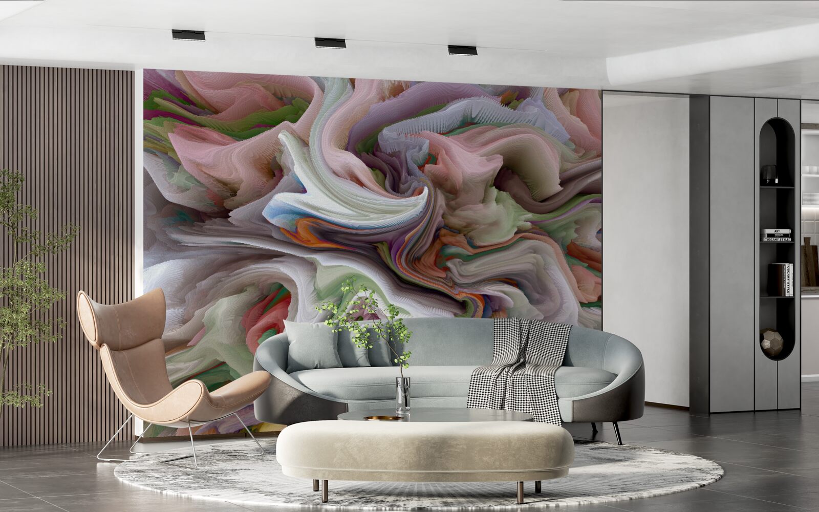 Papier peint sable tacheté dans le reflet du paysage