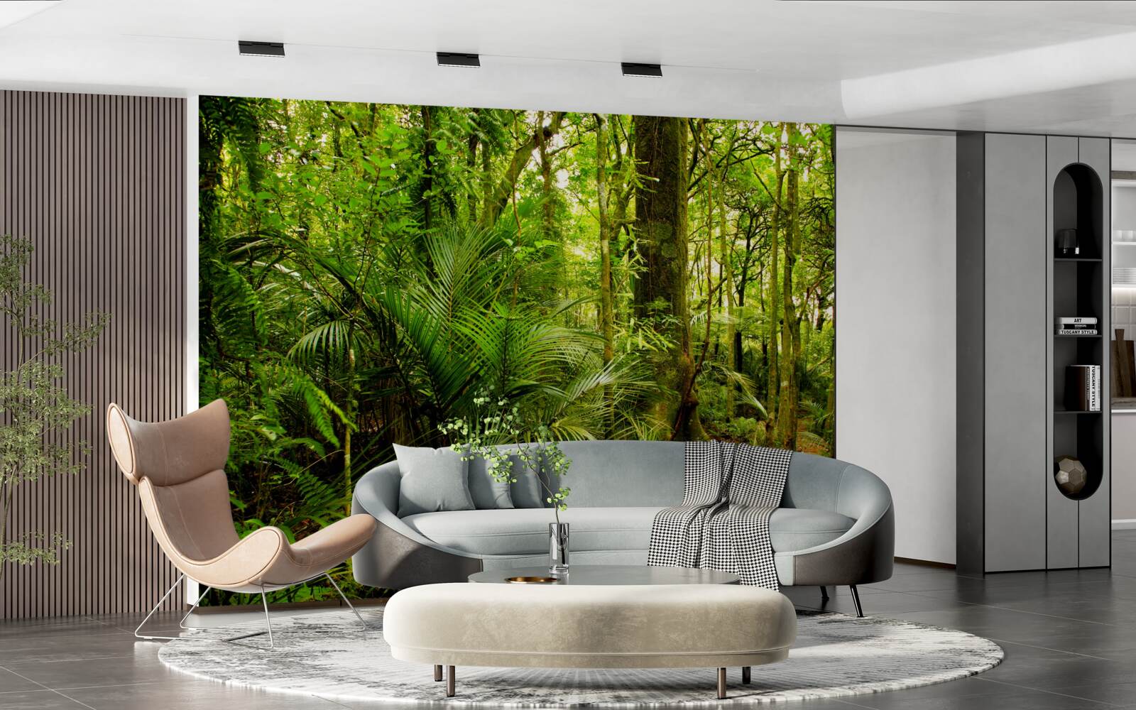 Papier peint des forêts tropicales luxuriantes d'émeraude