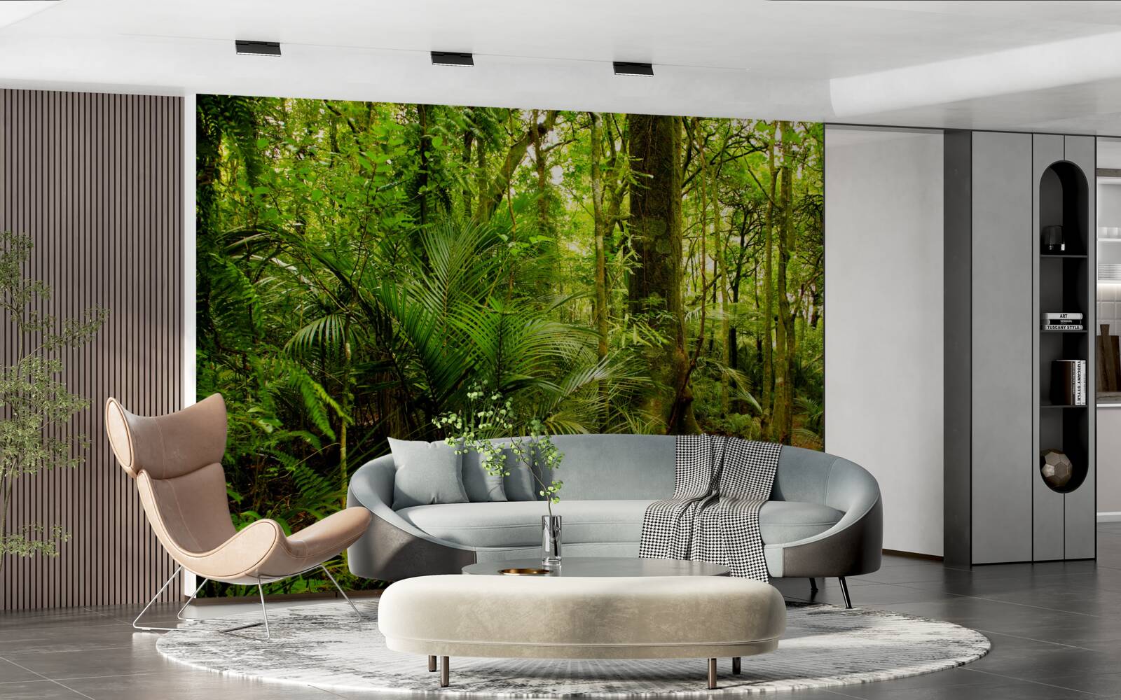 Papier peint des forêts tropicales luxuriantes d'émeraude