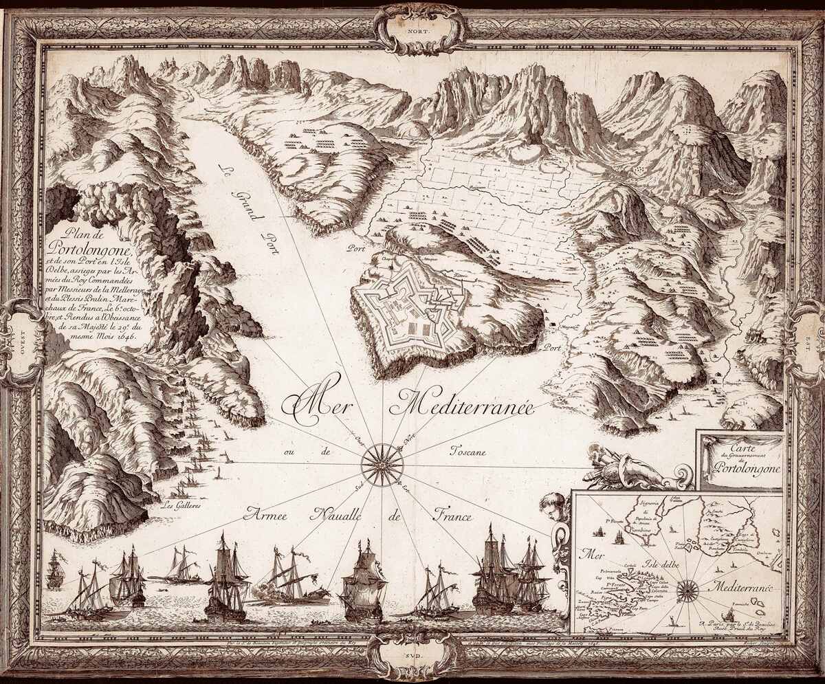 Papier peint ancienne carte des archipels dans l'océan