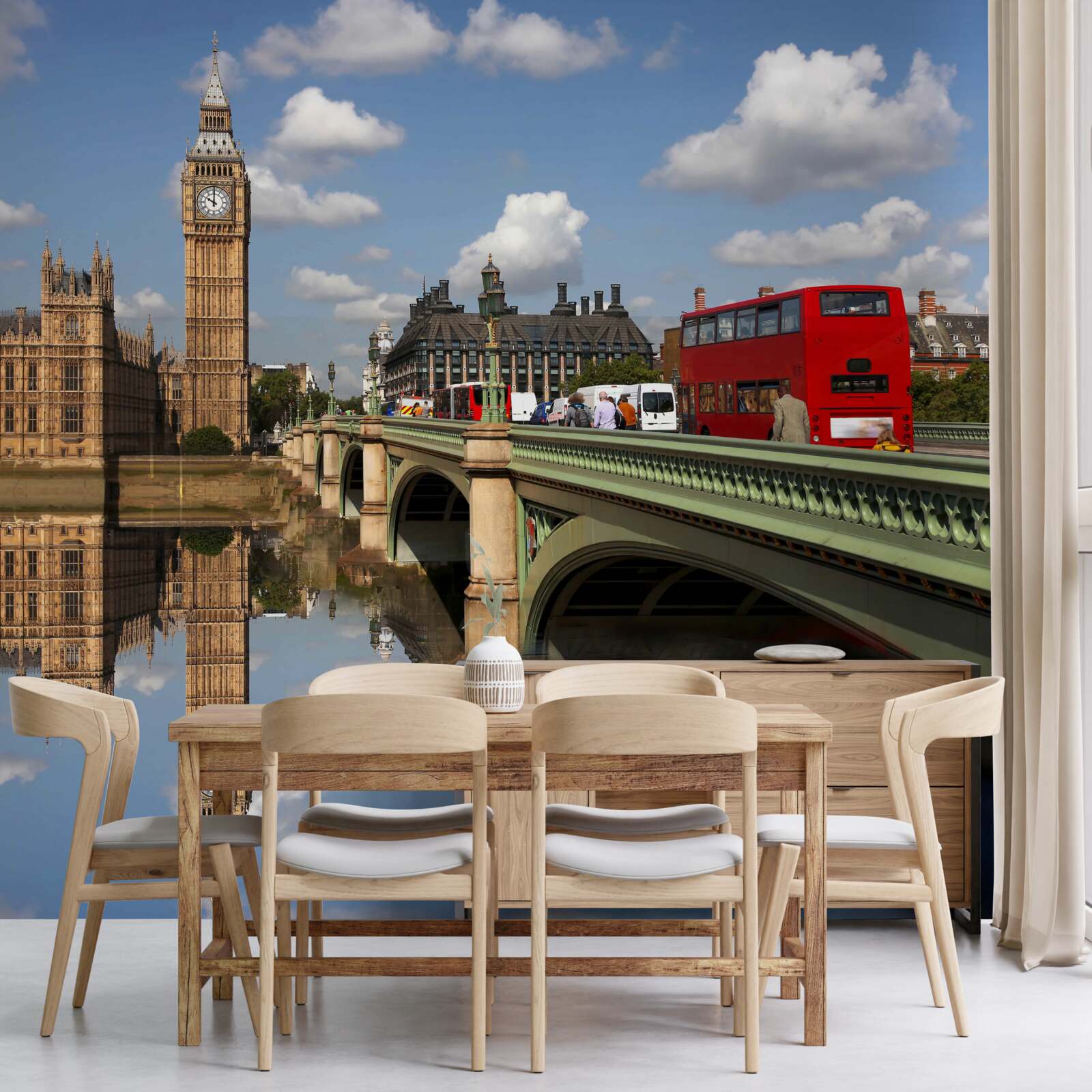 Papier peint traversée de la rivière menant à big bena