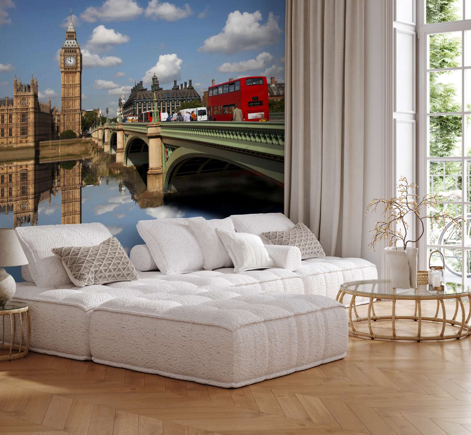 Papier peint traversée de la rivière menant à big bena