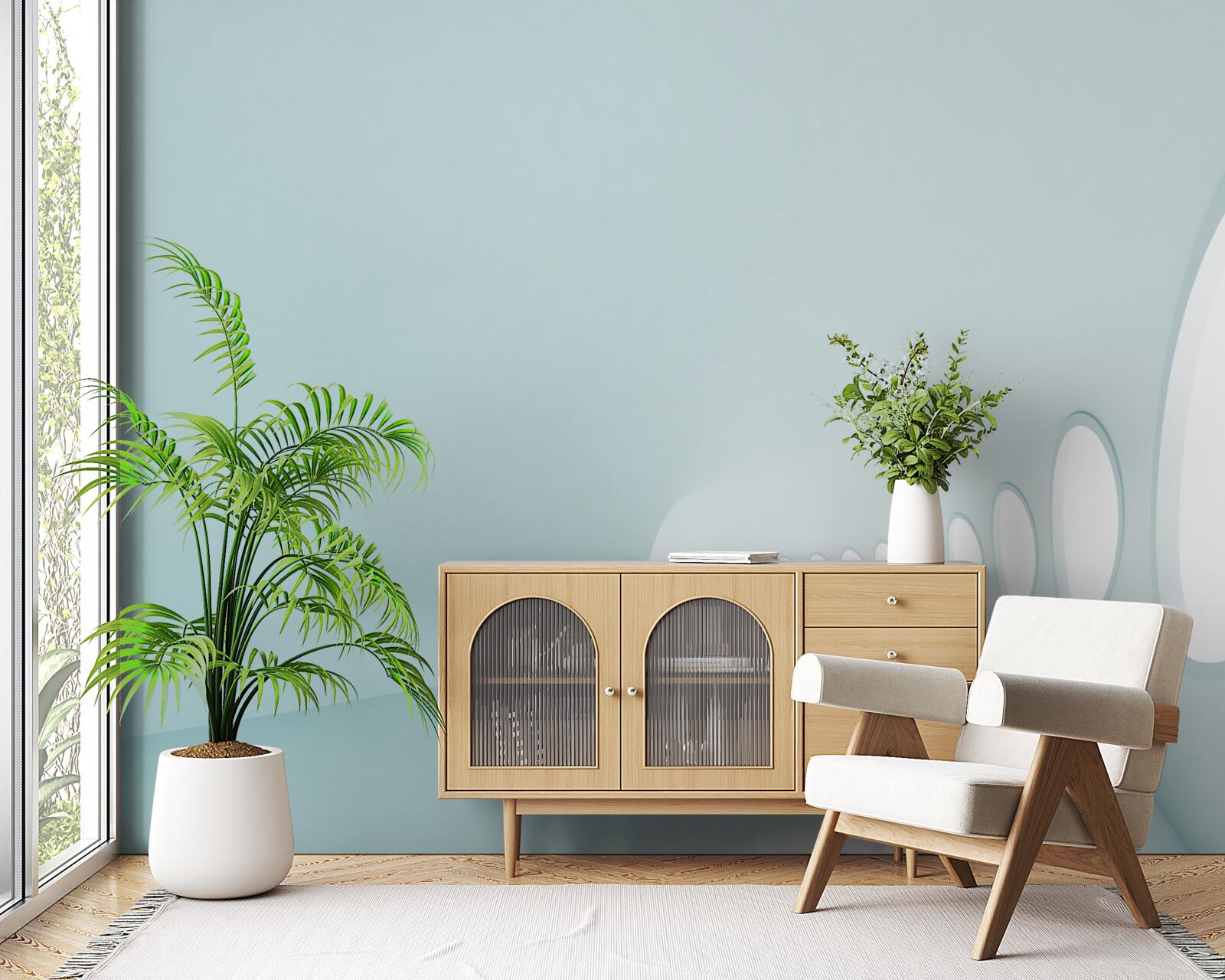 Papier peint tunnel avec changement de direction sous une forme abstraite