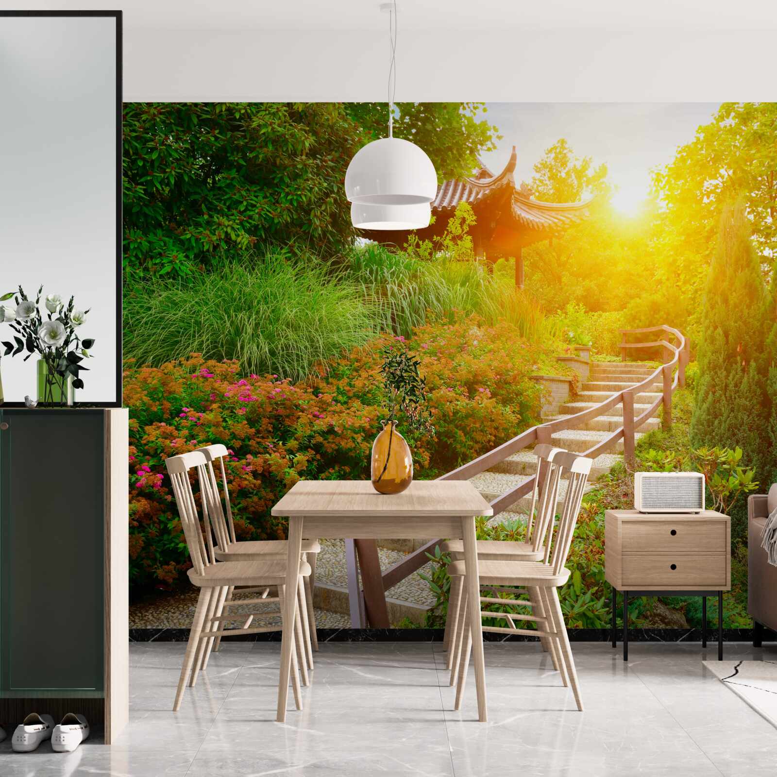 Papier peint le chemin du retour à l'aube