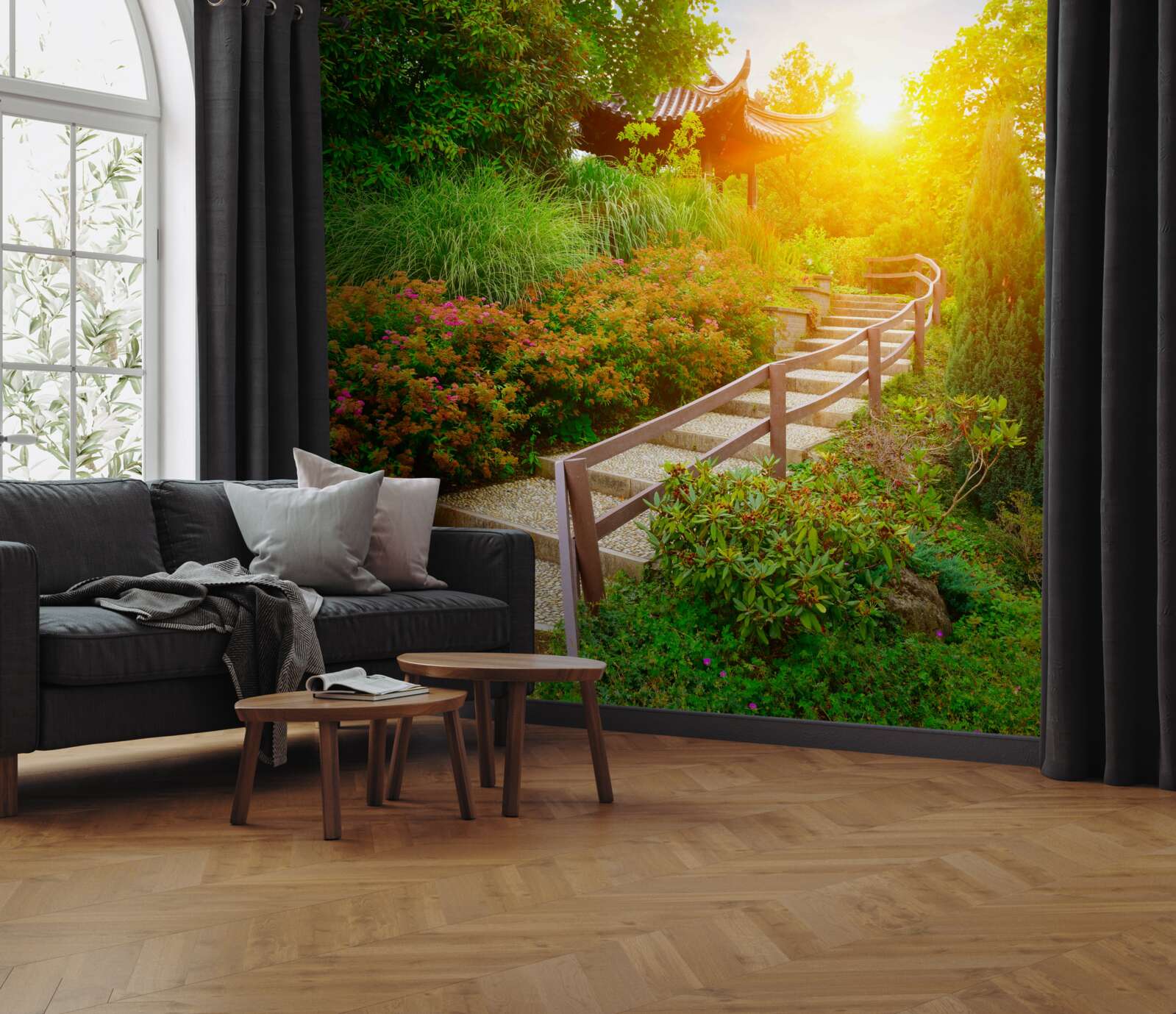 Papier peint le chemin du retour à l'aube