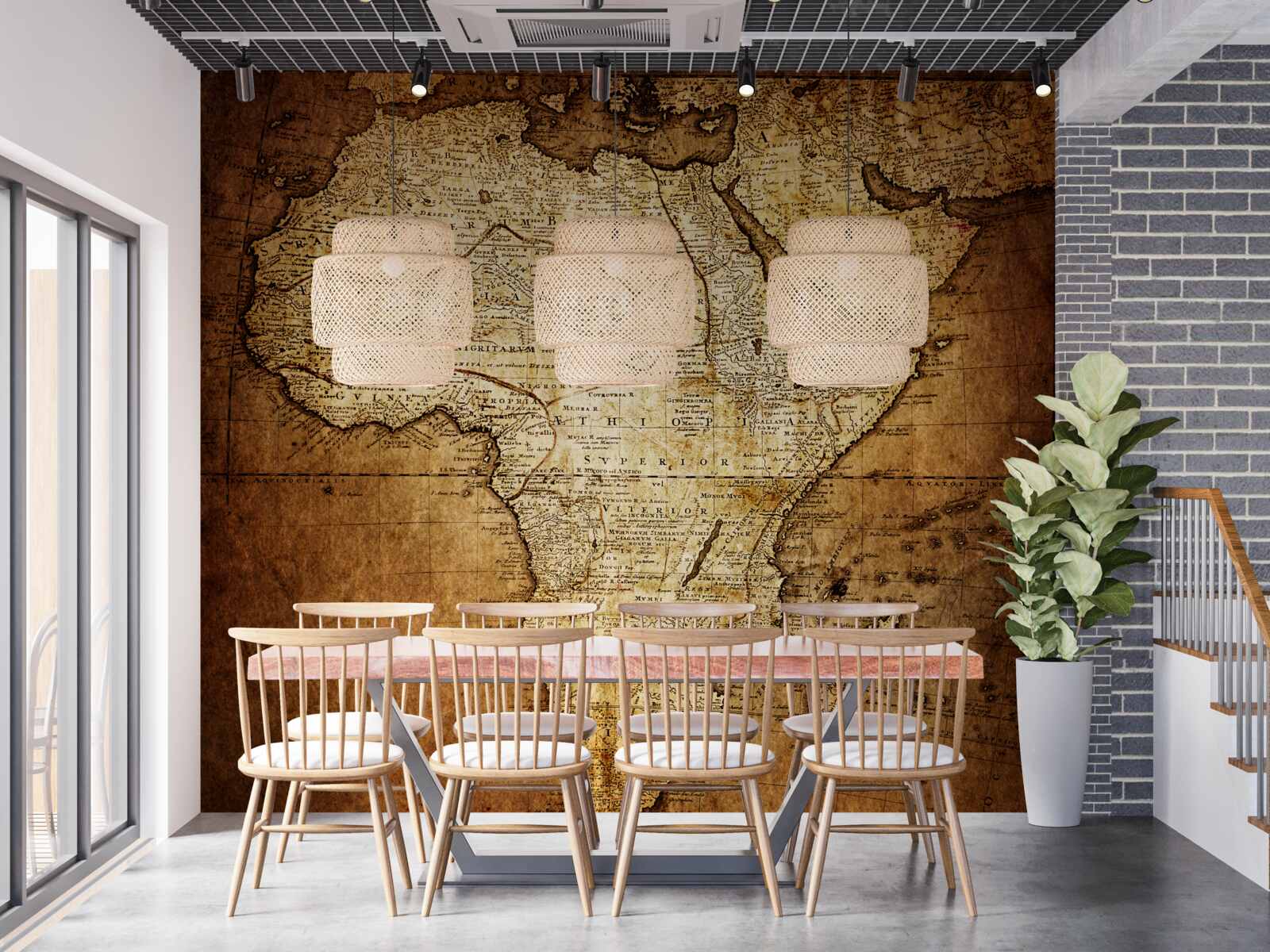 Papier peint la grande taille de l'afrique sur la carte