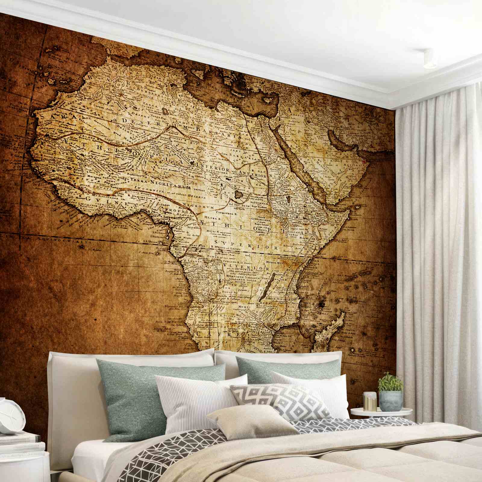 Papier peint la grande taille de l'afrique sur la carte