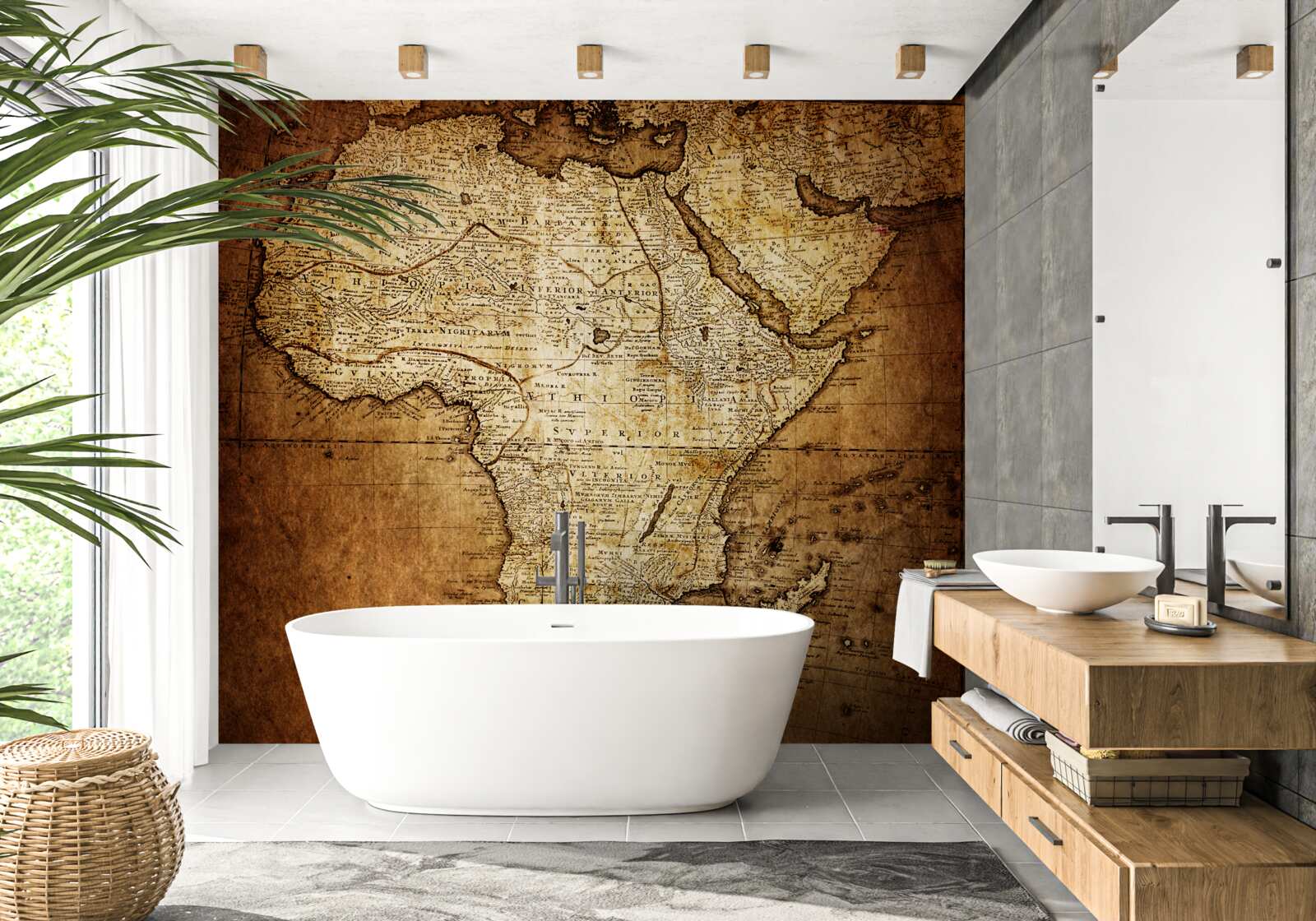 Papier peint la grande taille de l'afrique sur la carte