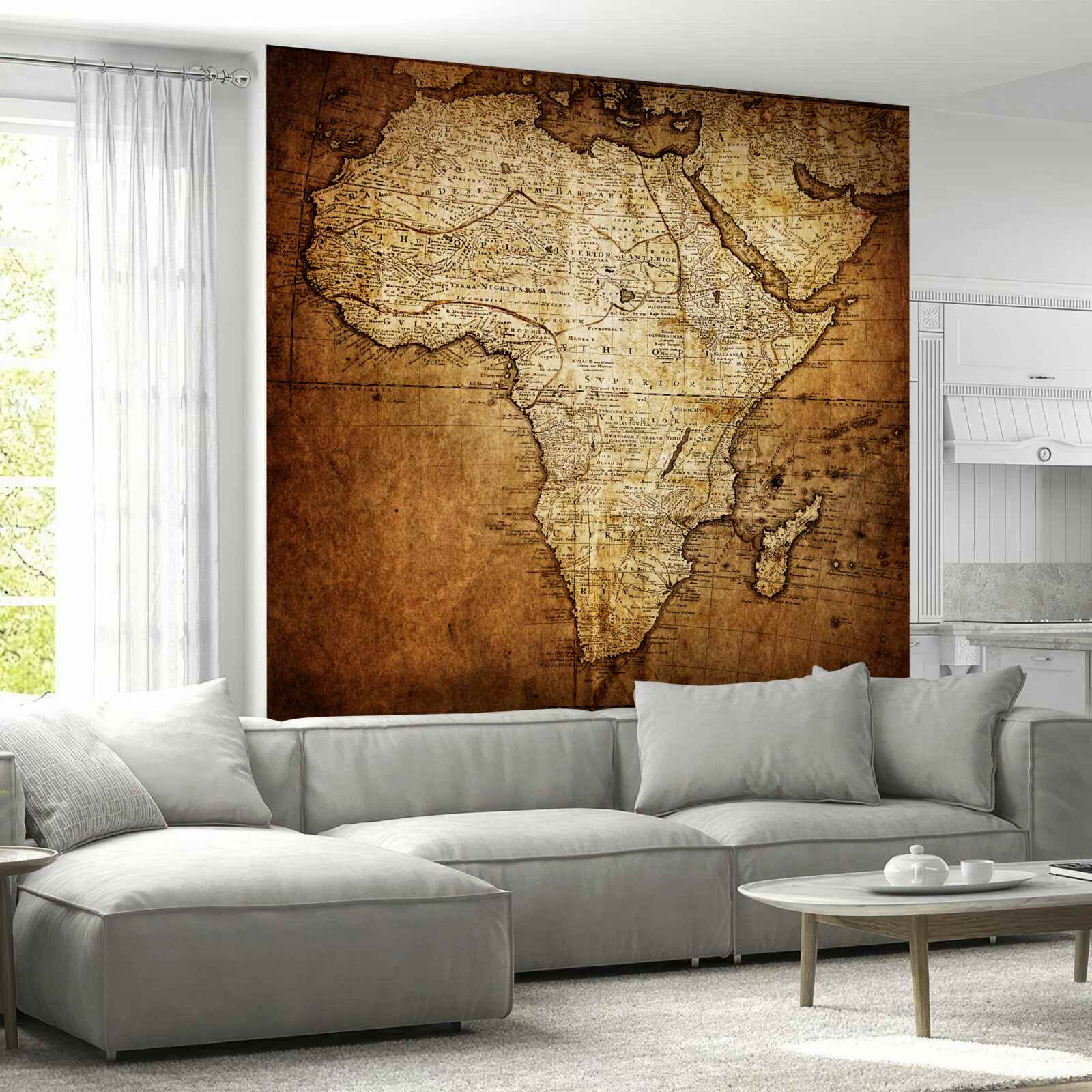 Papier peint la grande taille de l'afrique sur la carte