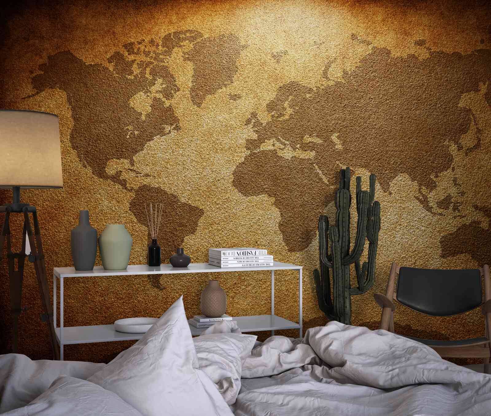 Papier peint globe terrestre avec continents