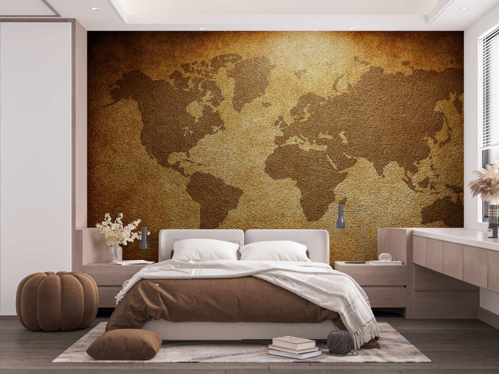 Papier peint globe terrestre avec continents