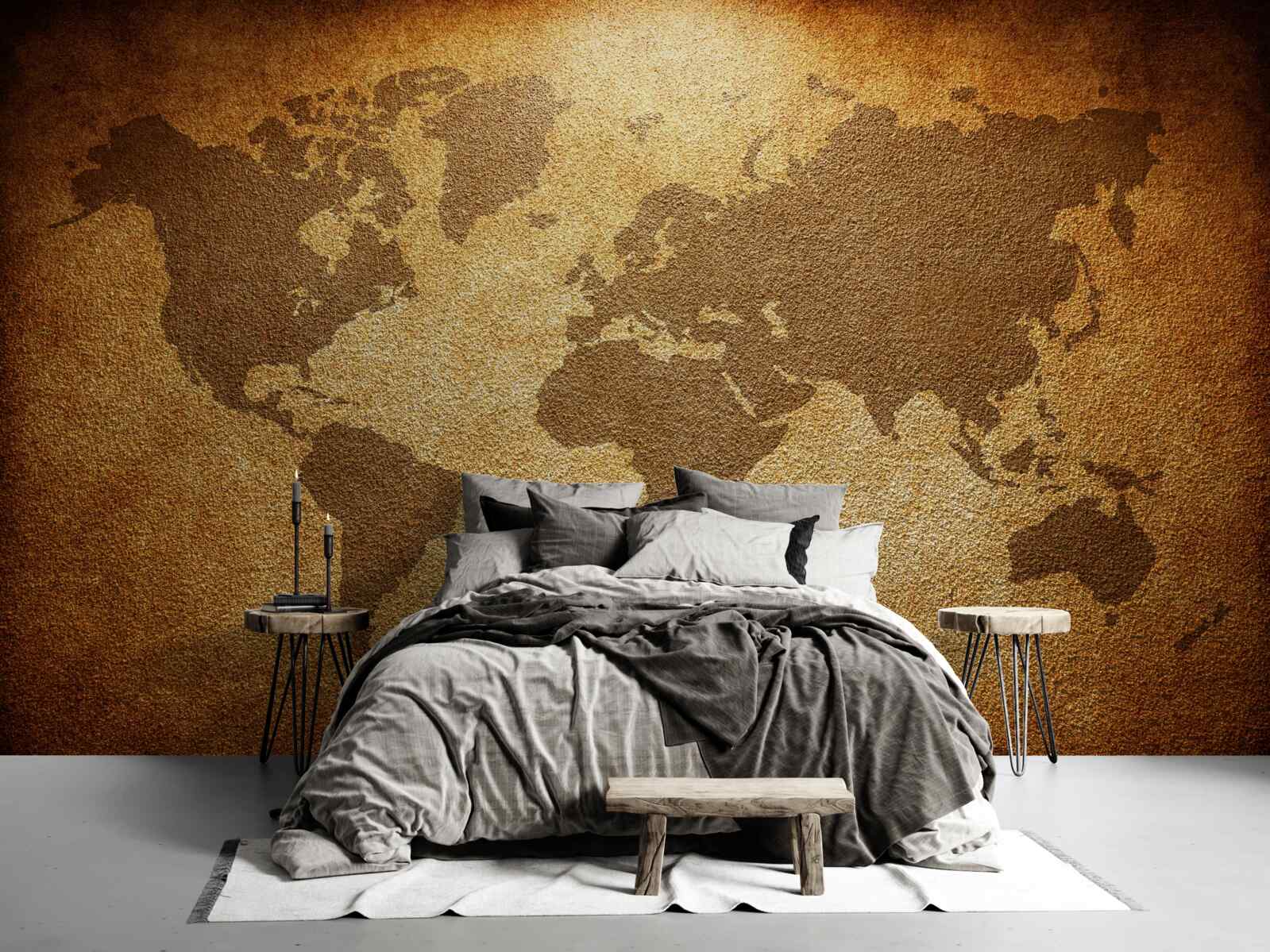 Papier peint globe terrestre avec continents