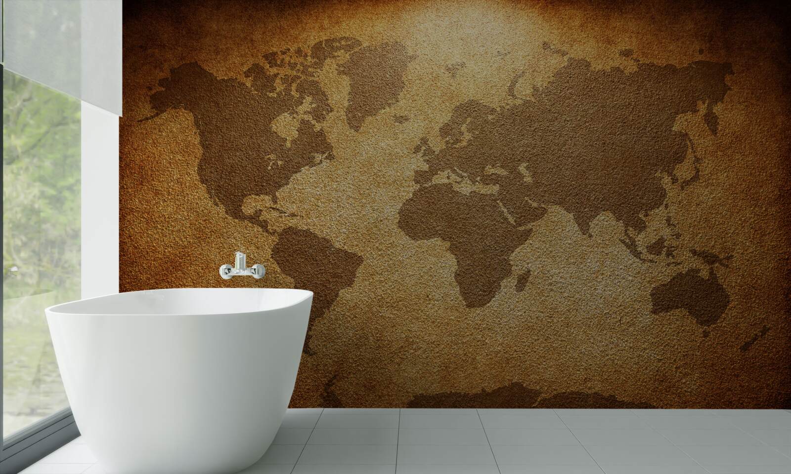 Papier peint globe terrestre avec continents