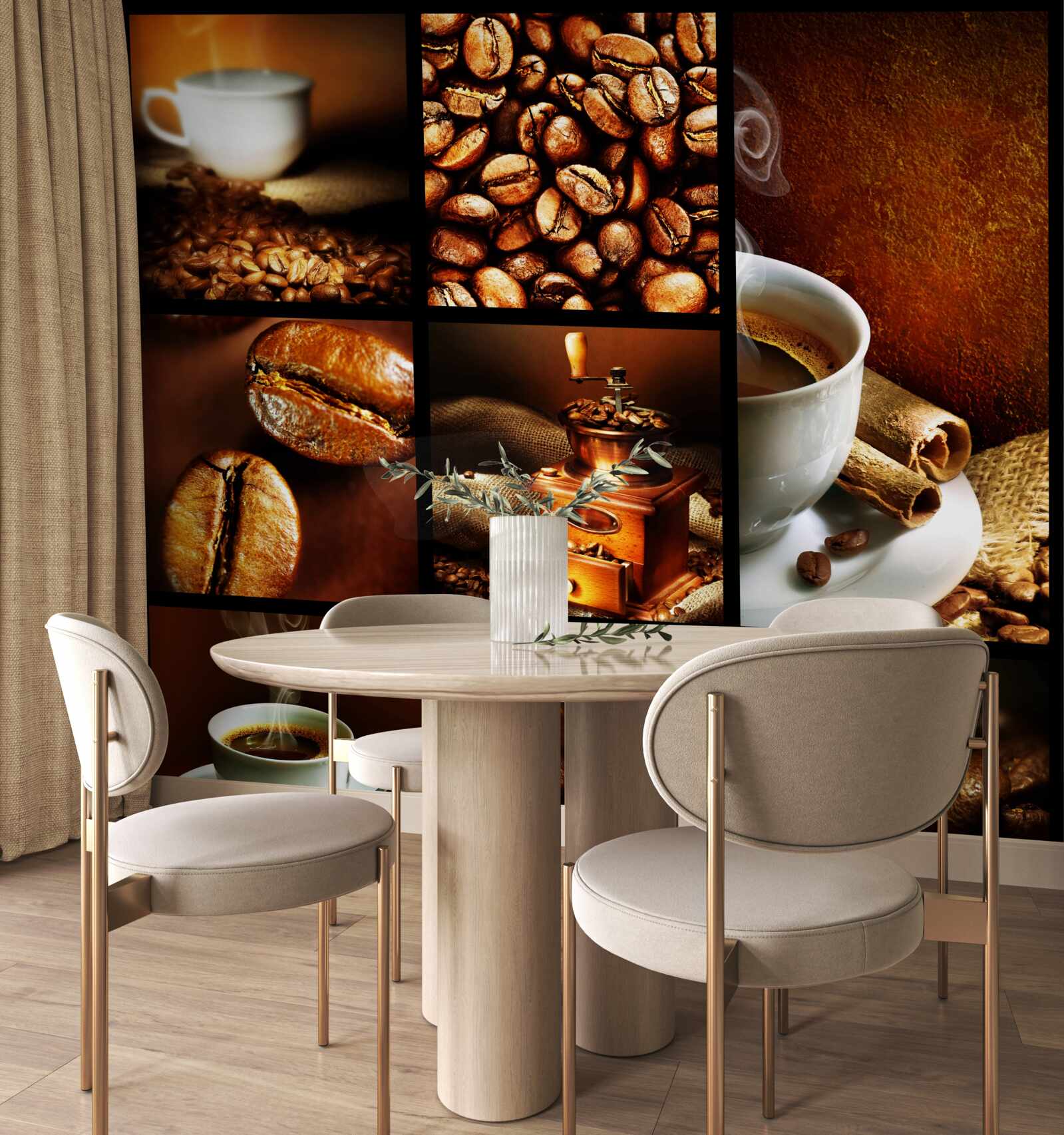 Papier peint composition de grains de café et de la boisson elle-même