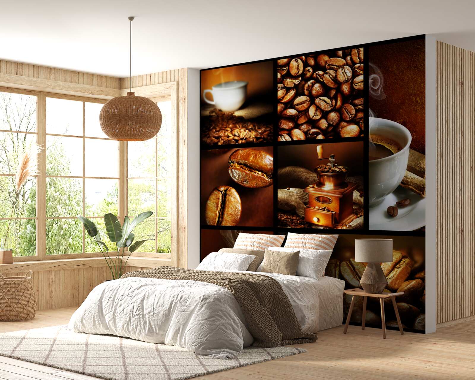 Papier peint composition de grains de café et de la boisson elle-même