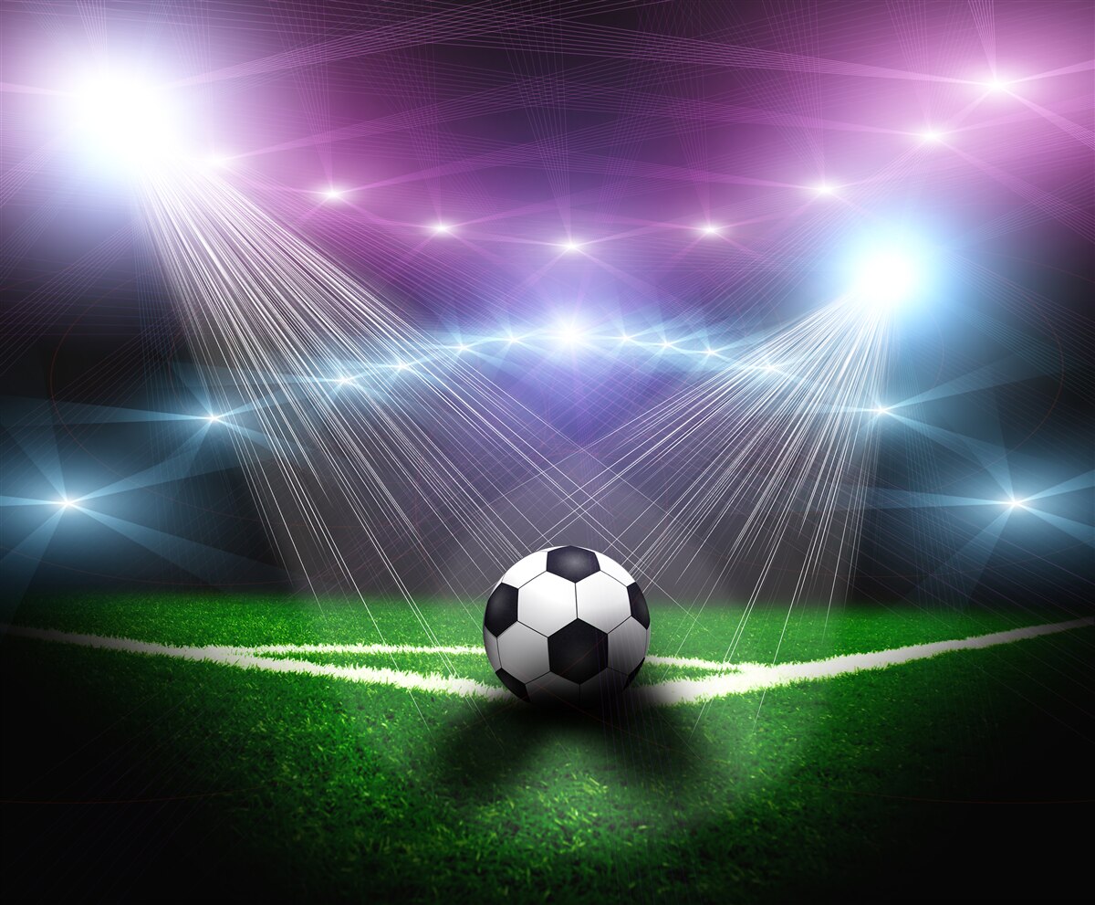 Papier peint le football sous les feux de la rampe