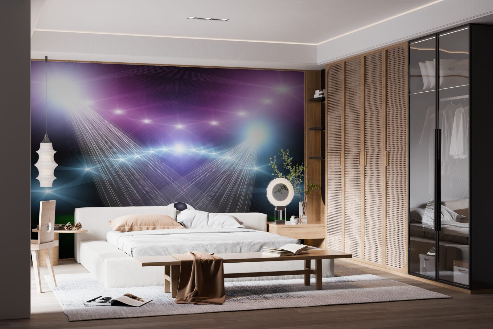 Papier peint le football sous les feux de la rampe