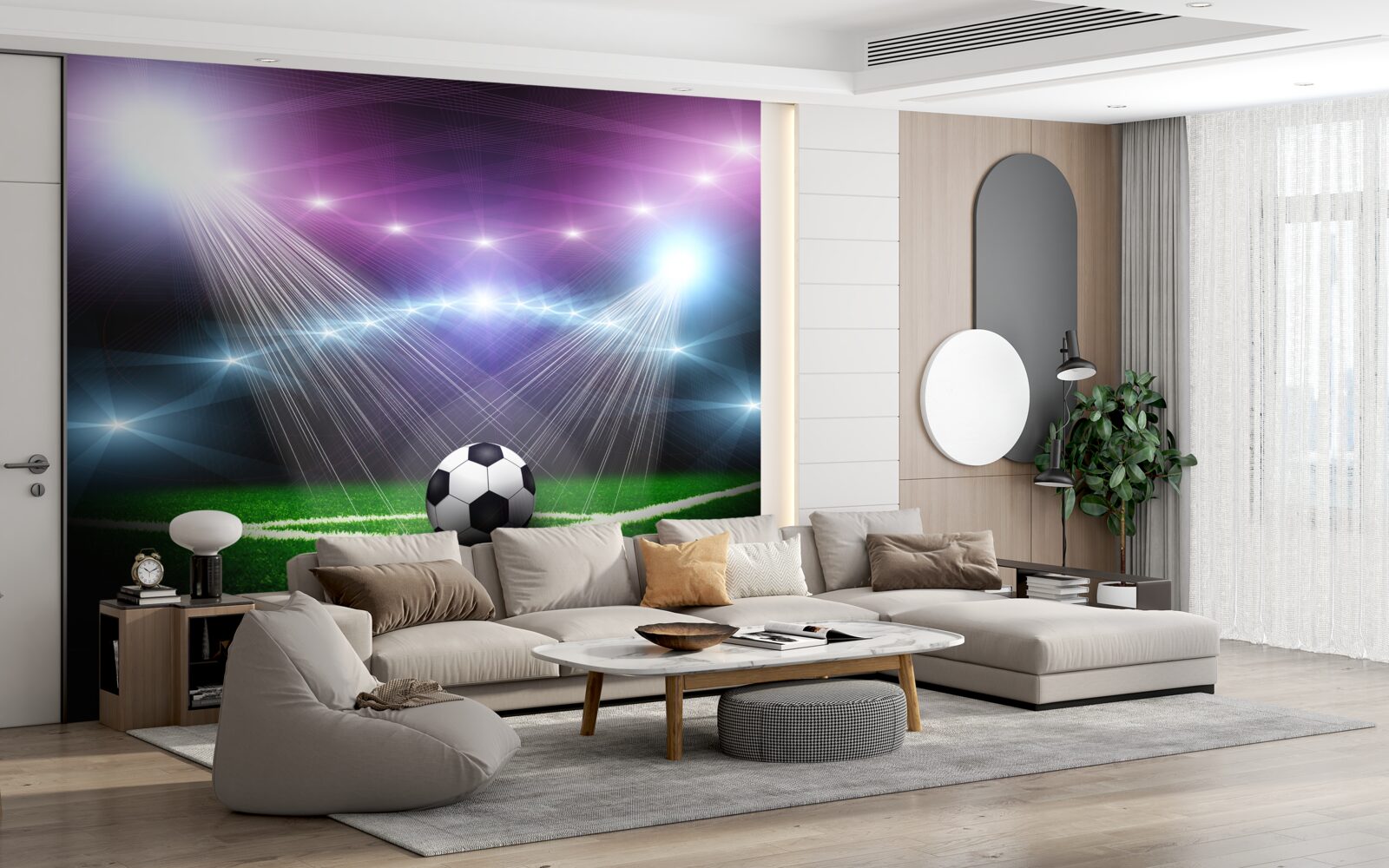 Papier peint le football sous les feux de la rampe