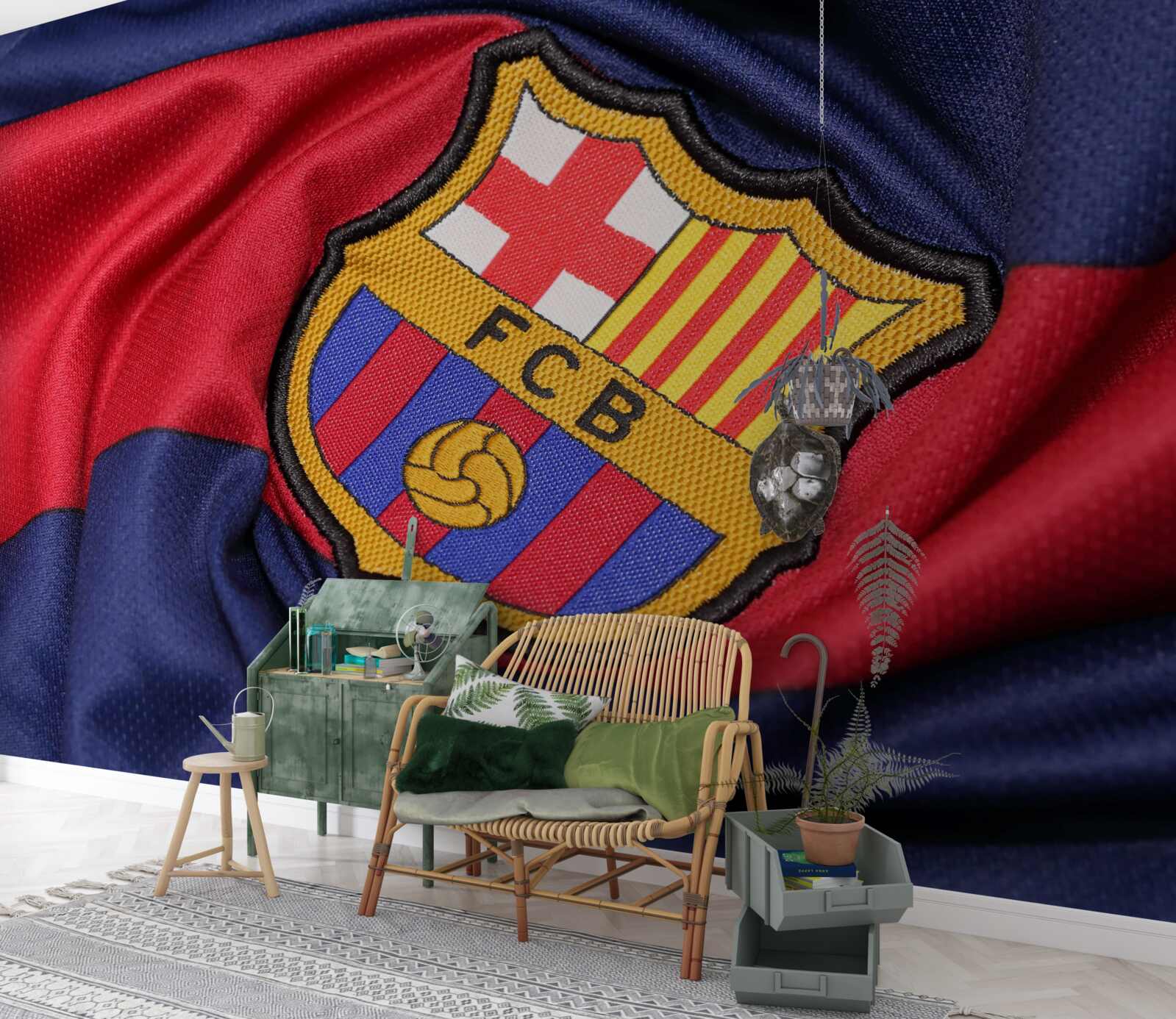 Papier peint emblème du club de football de Barcelone