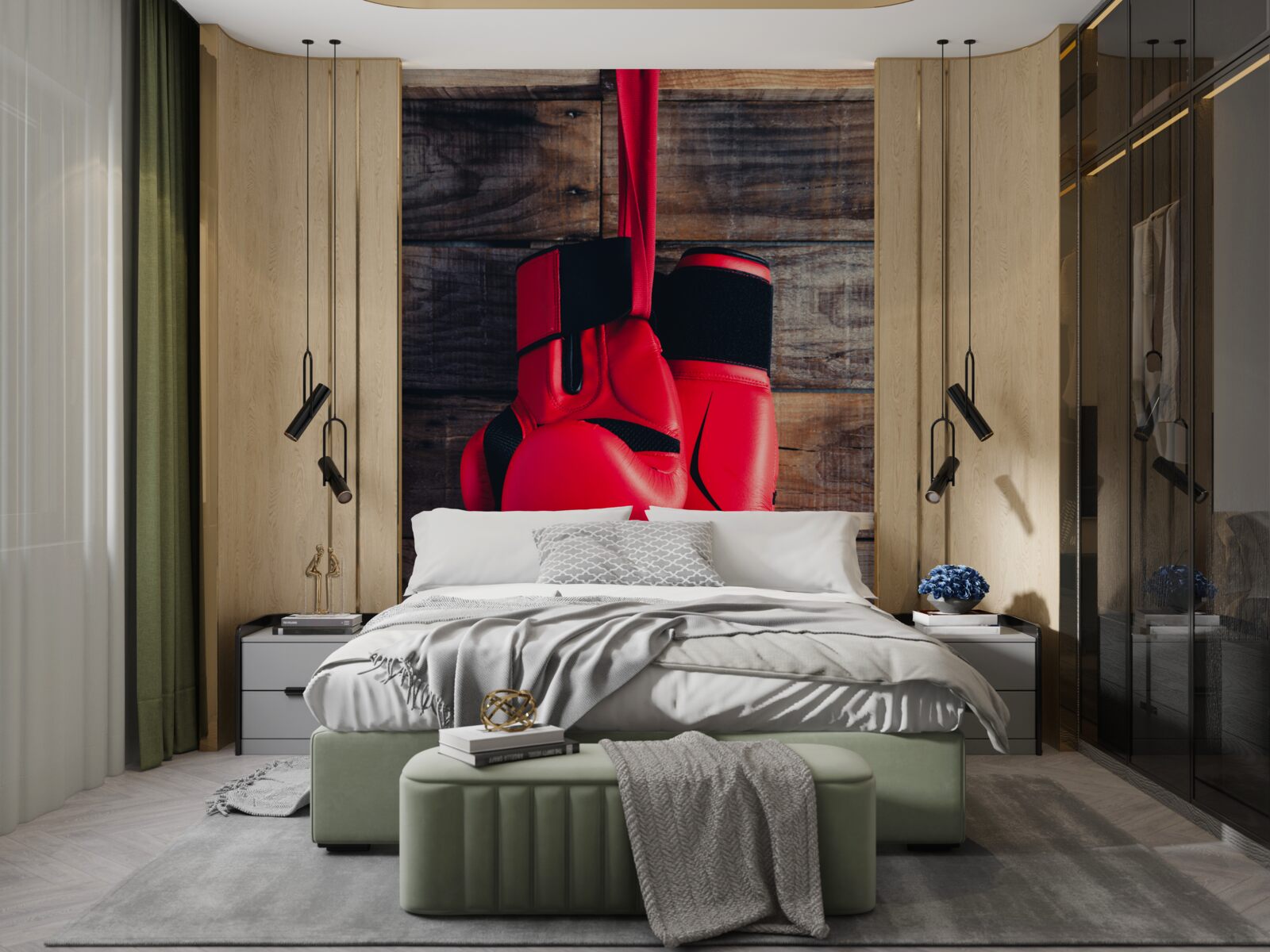 Papier peint gants de boxe rouges