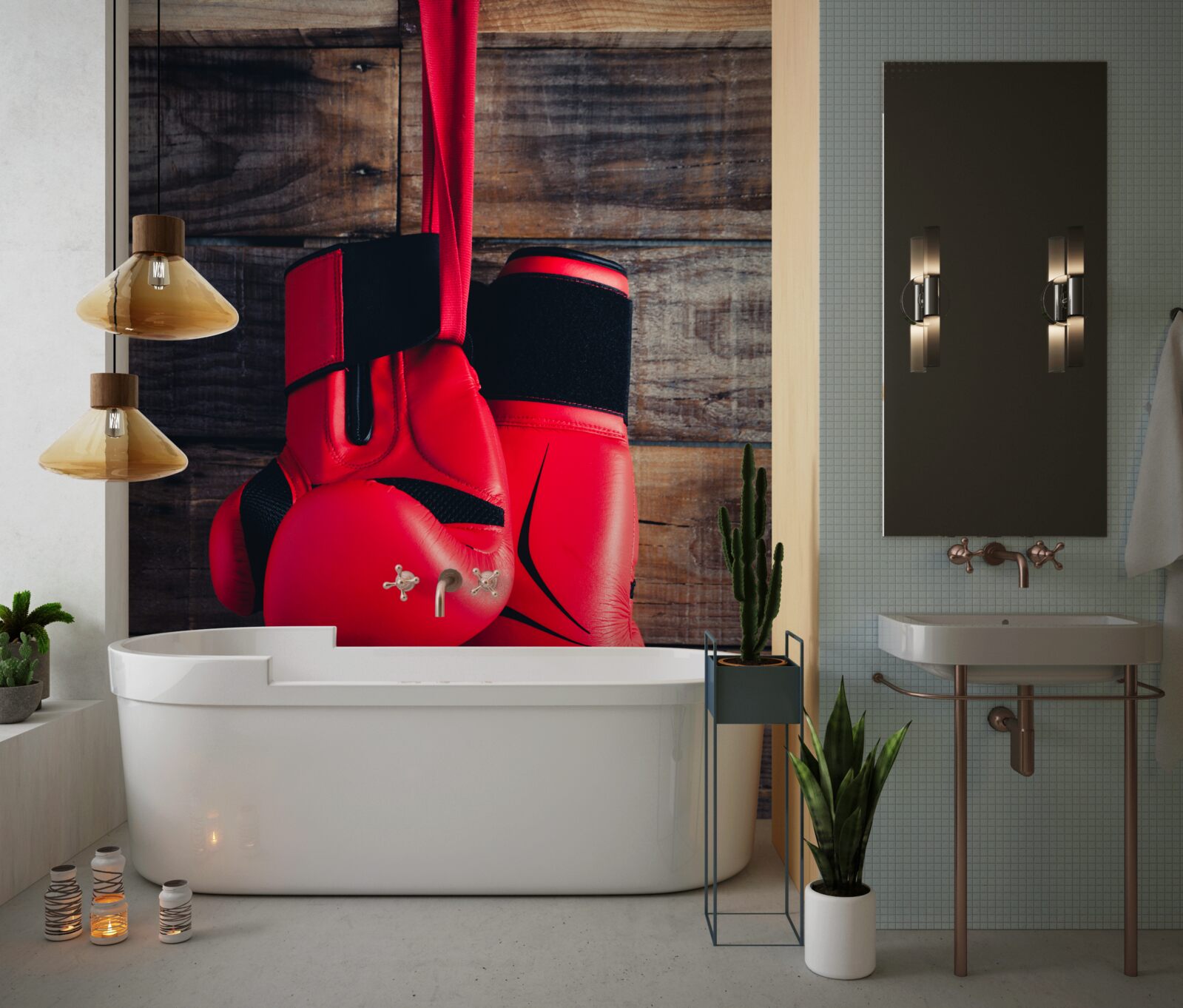 Papier peint gants de boxe rouges