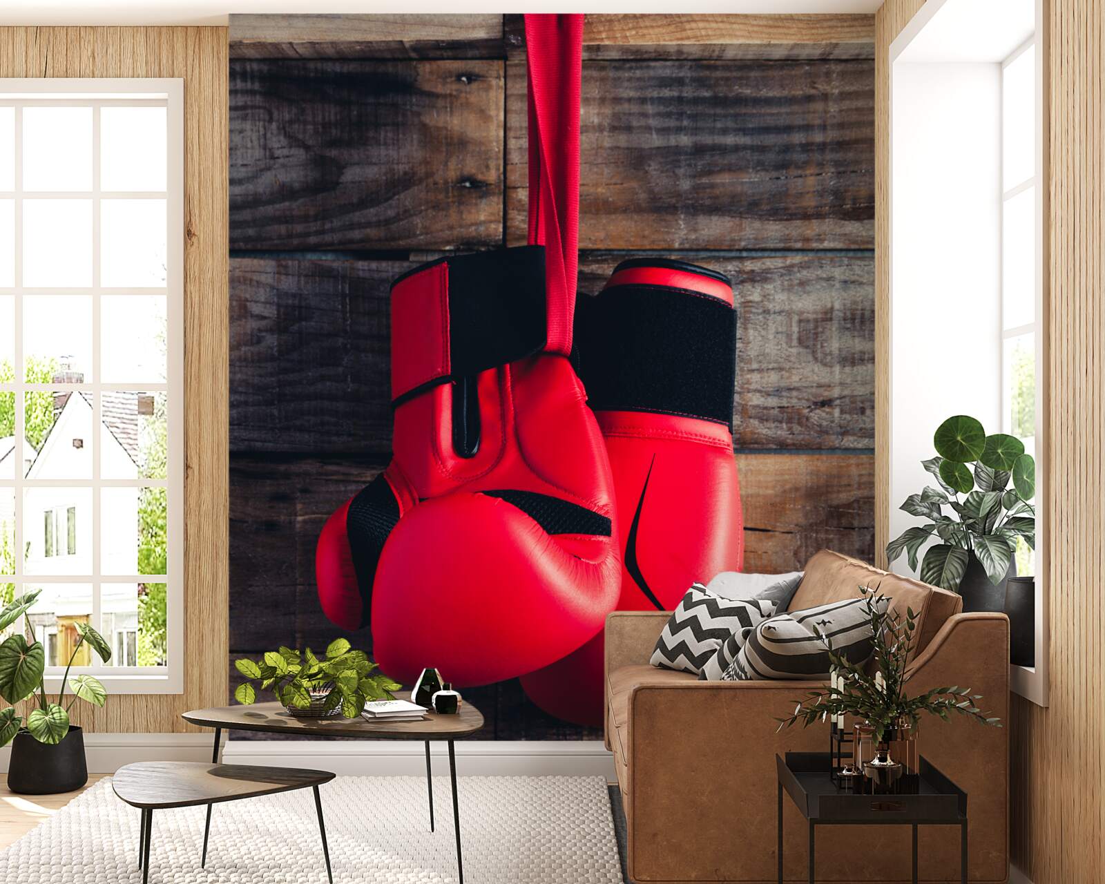 Papier peint gants de boxe rouges