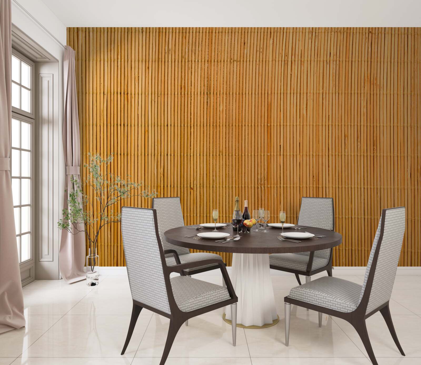 Papier peint tablette pour servir les petits pains