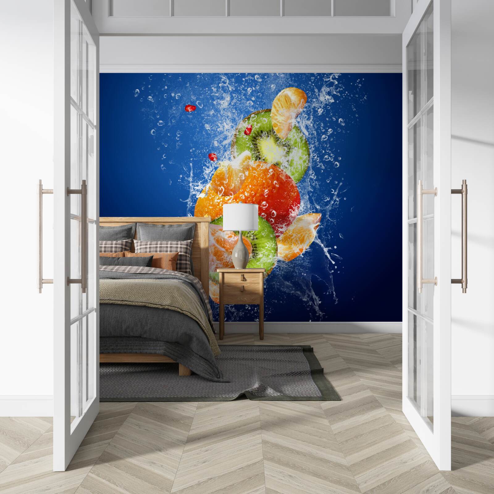 Papier peint Cocktail de fruits au kiwi et à la mandarine