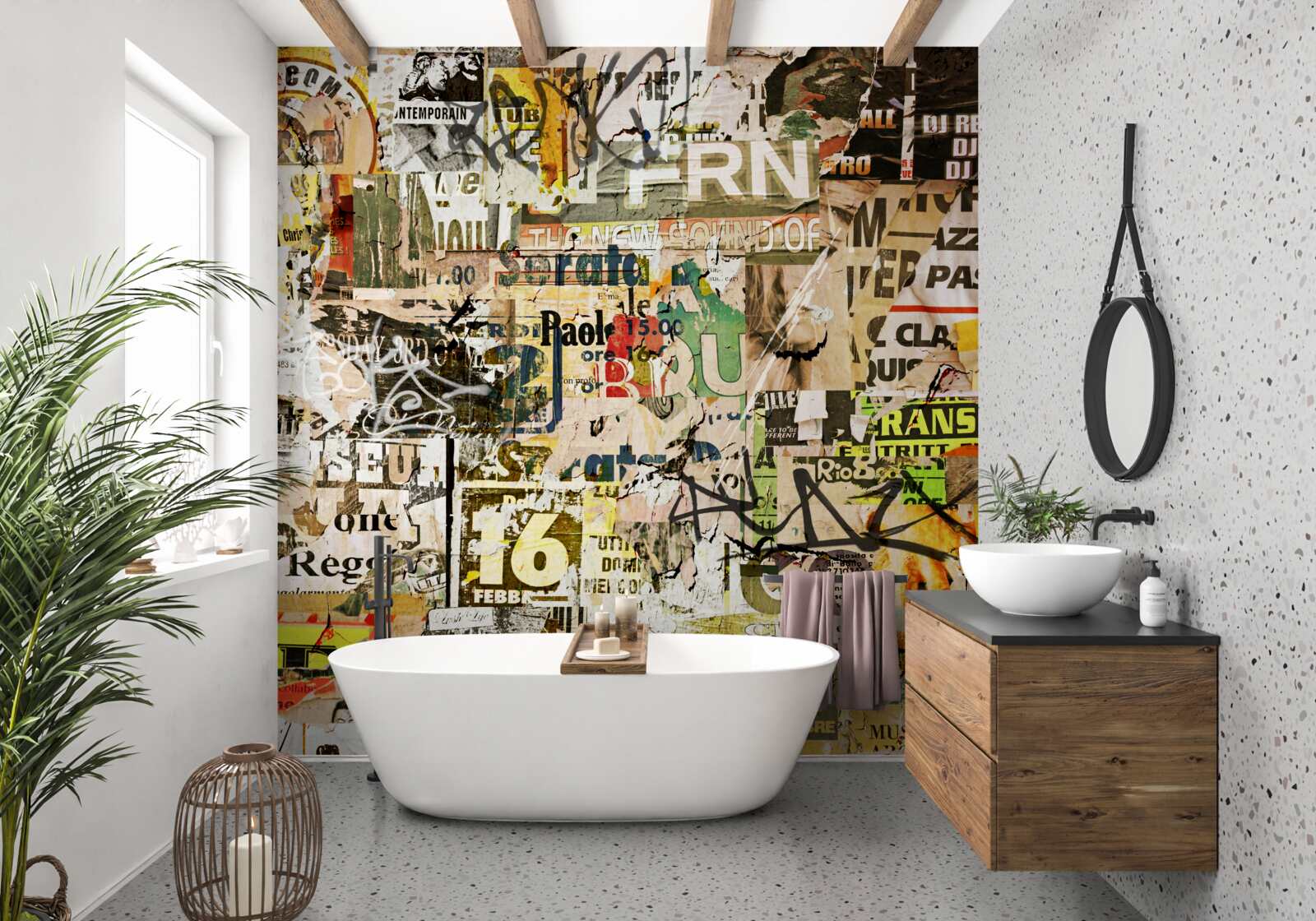 Papier peint les panneaux d'information et de signalisation