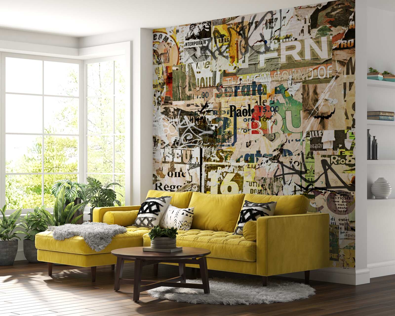 Papier peint les panneaux d'information et de signalisation