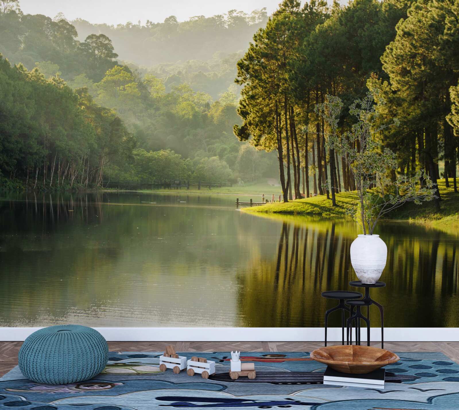 Papier peint les ruisseaux calmes d'un torrent de montagne