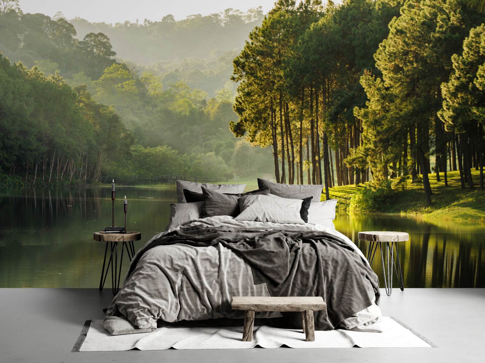 Papier peint les ruisseaux calmes d'un torrent de montagne