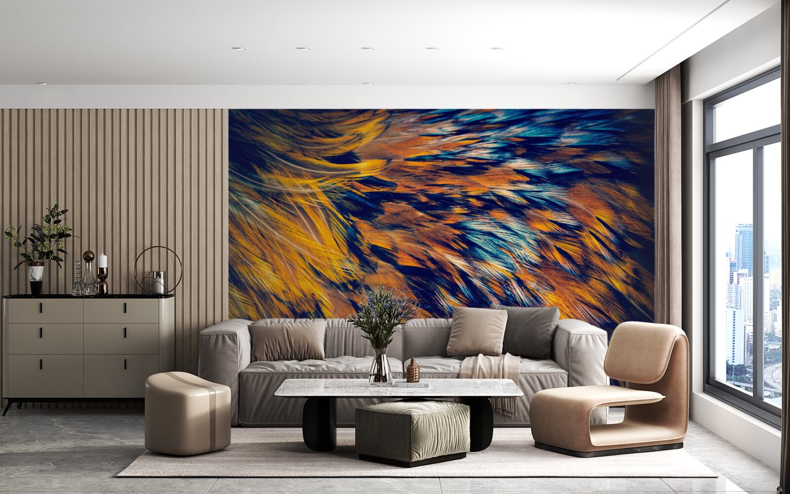 Papier peint les tiges de blé dorées dans les rayons du soleil couchant