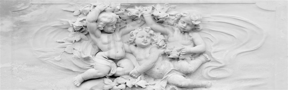 Papier peint sculpture de garçons anges