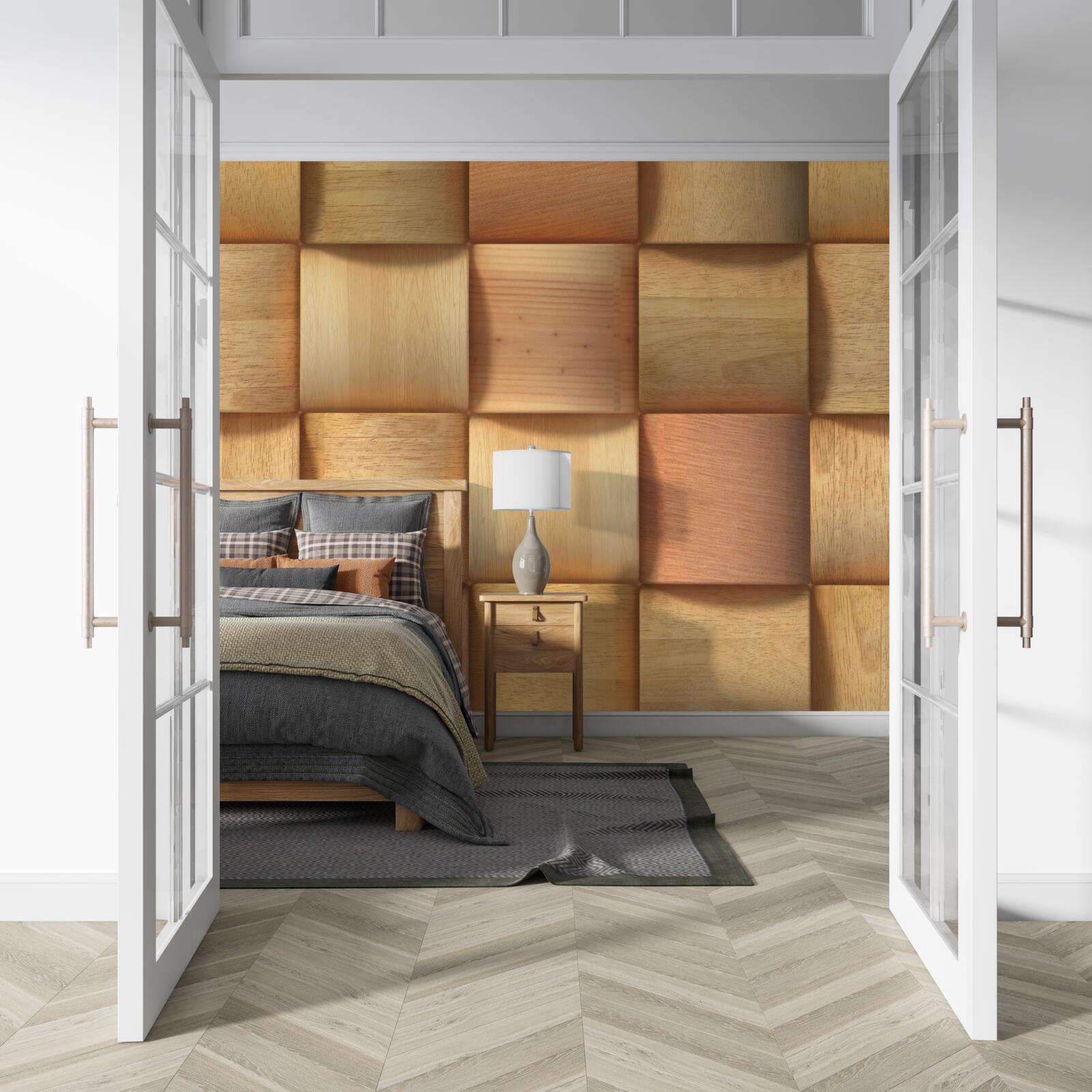 Papier peint bouchons en bois abstraits