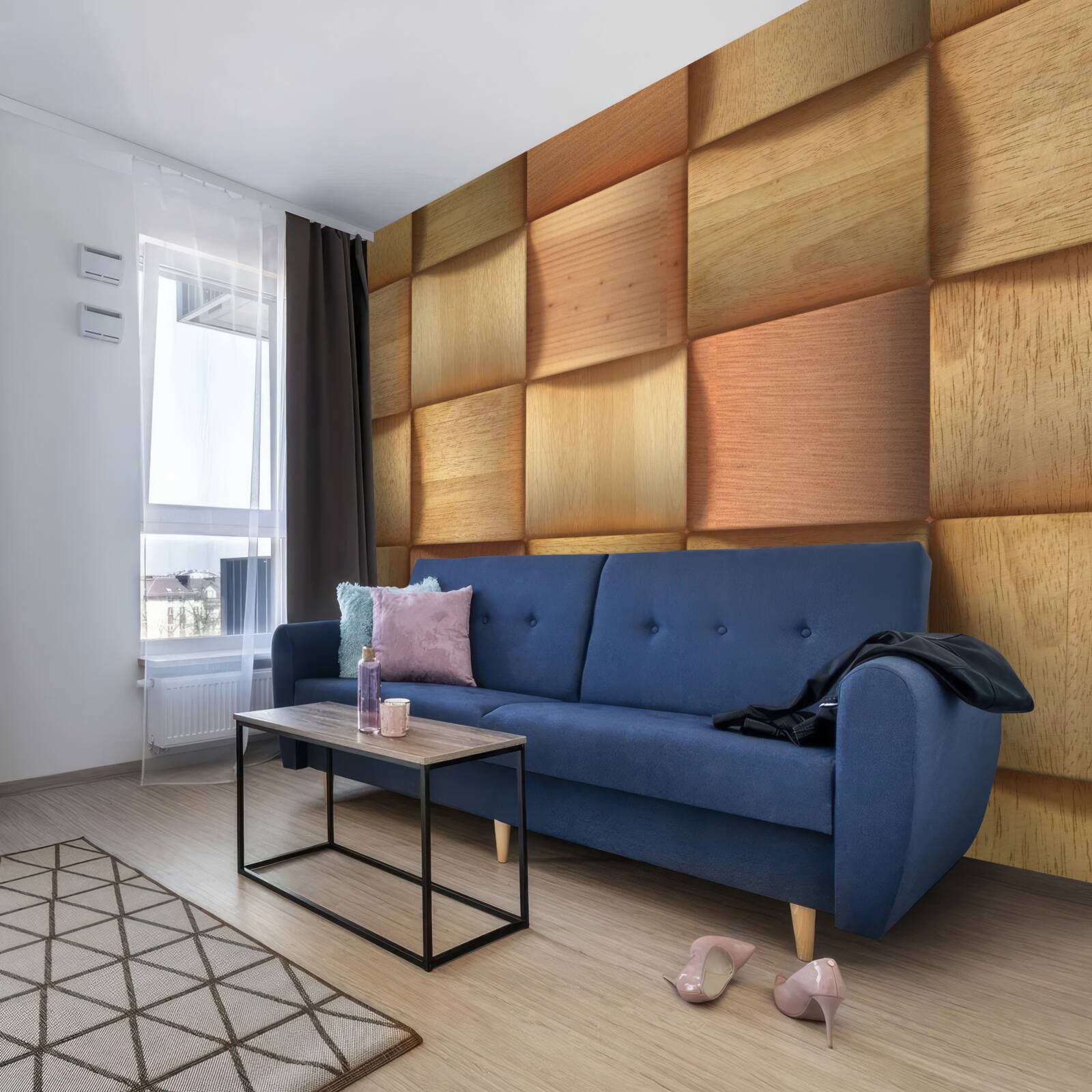 Papier peint bouchons en bois abstraits