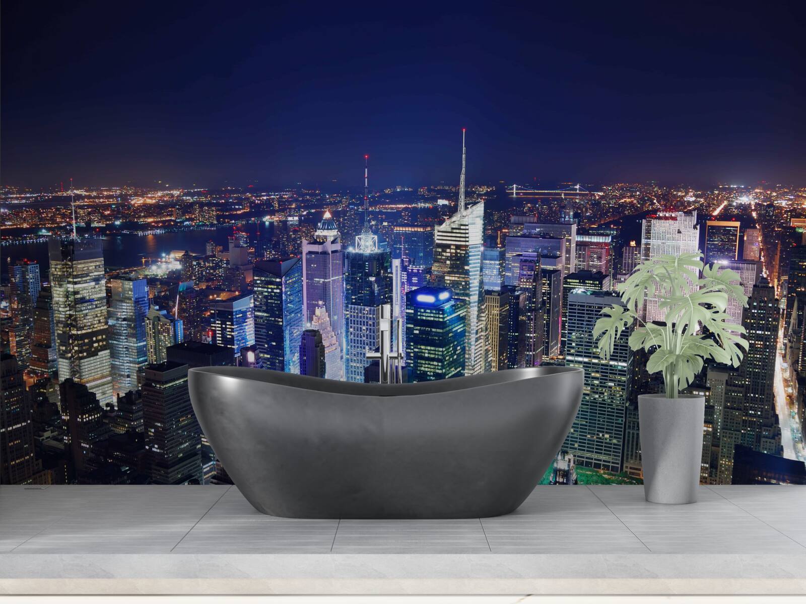 Papier peint les lumières brillantes de la ville nocturne