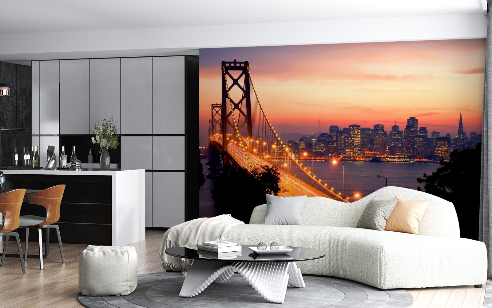 Papier peint san francisco s'illumine